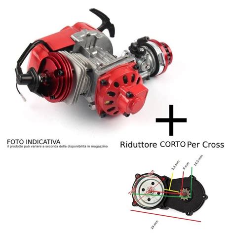 Motore Mini Moto Quad Cross 2 Tempi Testa Scomposta 49cc Con