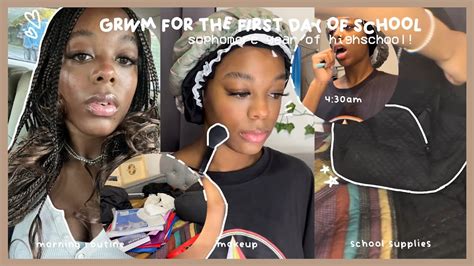 Grwm For The First Day Of School 🍵 Sophomore Year Morning Routine