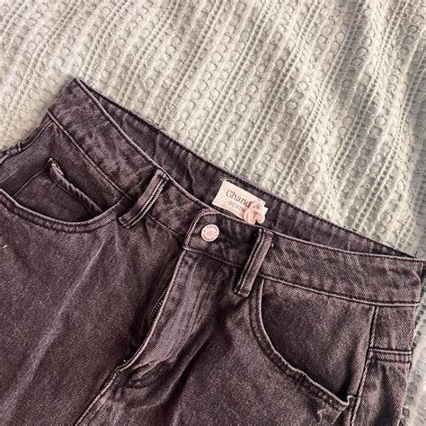 Black Ghanda Denim Mini Skirt Worn Once Depop