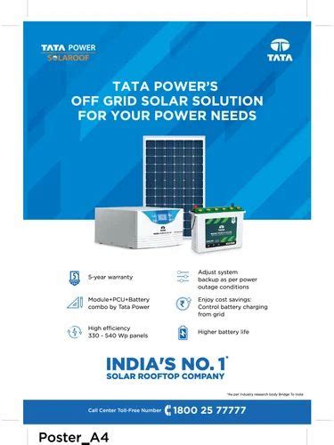 Mounting Structure Kw Tata Power Solar Off Grid System Kva