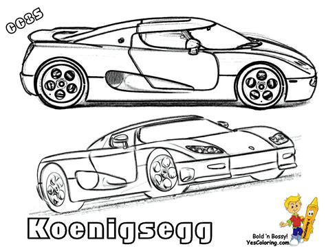 Striking Supercar Coloring Free Super Cars Coloring Koenigsegg