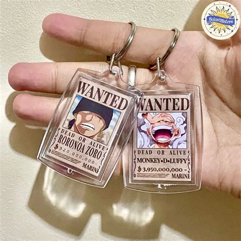 One Piece Anime Wanted Posters Acrylic Keychain Back To Back Print