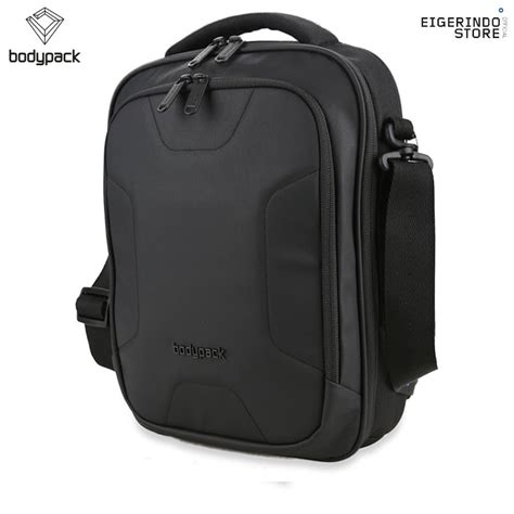 Bodypack Neo Xaviery Tab Shoulder Bag Black Fesyen Pria Tas Dompet