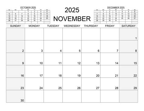 Calendar For November 2025 Free Calendarsu