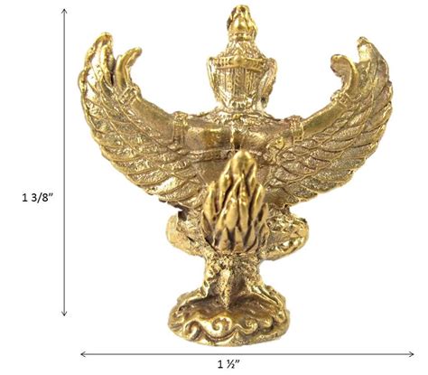 Land Of Simple Treasures Brass Lucky Garuda Amulet Mini Thai Eagel