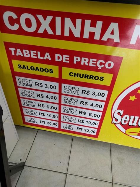 Menu Em Seu Coxinha Pub Bar Peru Be