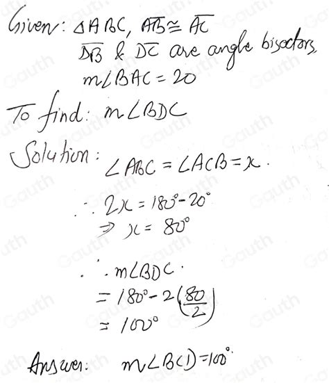 Solved In The Accompanying Diagram Of Abc Overline Ab Overline