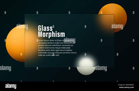 Glass Morphism Style Floating Blurred Colored Spheres With A