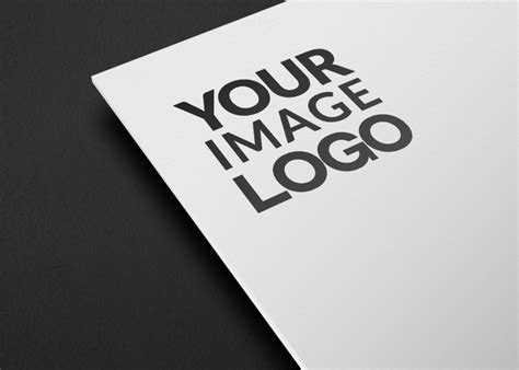 Logo Placeholder Mockup on a White File - Mediamodifier