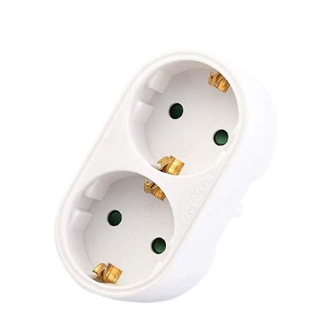 European Electric Plug Adapter, Adapters for Europe, 1 to 2 16A socket ...