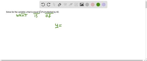 SOLVED: 2. If 40 % is equal to the fraction X / 30. What is the