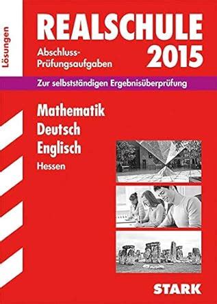 Amazon Abschlusspr Fung Realschule Hessen Mathematik Deutsch