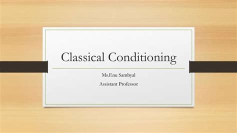 Classical Conditioning Ppt