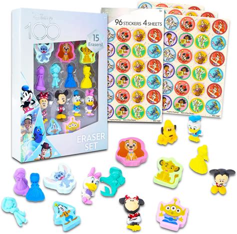 Disney Erasers For Kids Set Bundle With 15 Disney