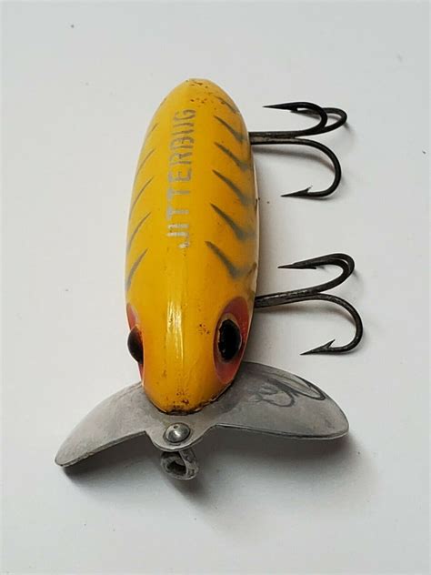 VINTAGE JITTERBUG YELLOW Fishing Lure by Fred Arbogast Akron | Etsy