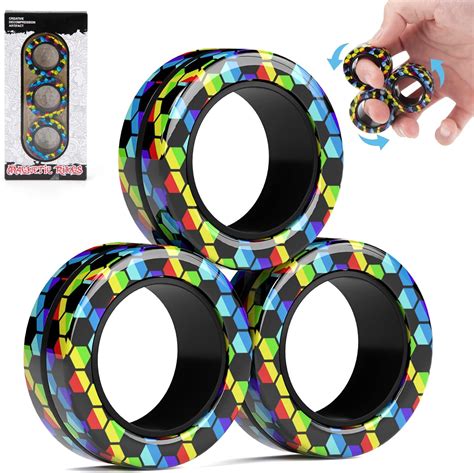 Amazon Magnetic Rings Fidget Toy Set Idea Adhd Fidget Toys Adult