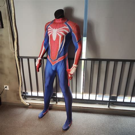 Spider Man PS4 Suit Bodysuit Costume Cosplay Peter Parker for - Etsy