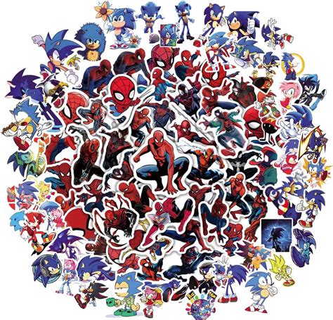 Amazon Sonic The Hedgehog Sticker Pack Ultimate Set 500 Sonic