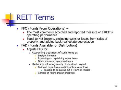 Ppt Reits Real Estate Investment Trusts Powerpoint Presentation