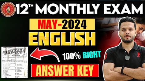 12th English Answer Key Bihar Board 12th English Answer Key May 12th