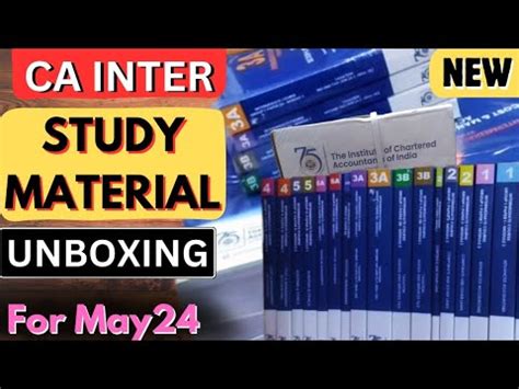 Ca Intermediate New Course Study Material Unboxing Icai May