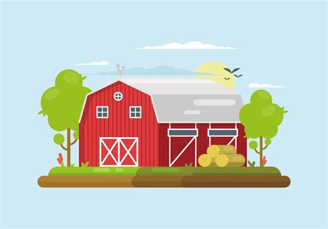 Red Barn Illustration 158291 Vector Art At Vecteezy