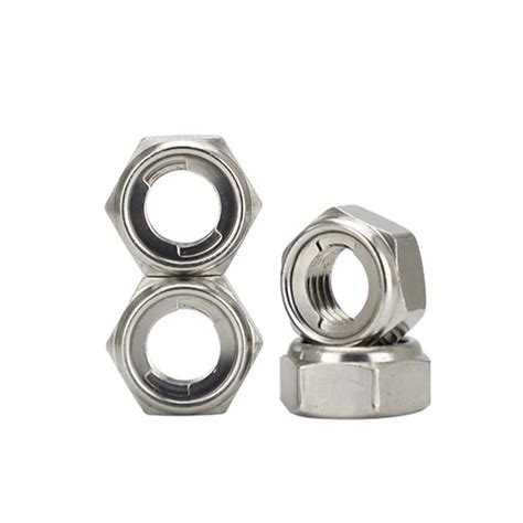 Fastener DIN 985 Self Locking Nuts Stainless Steel Hex Nuts Nylon