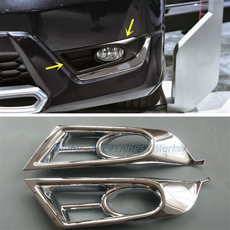 New Chrome Front Fog Light Cover Eyelid Trim For Honda Cr V Crv