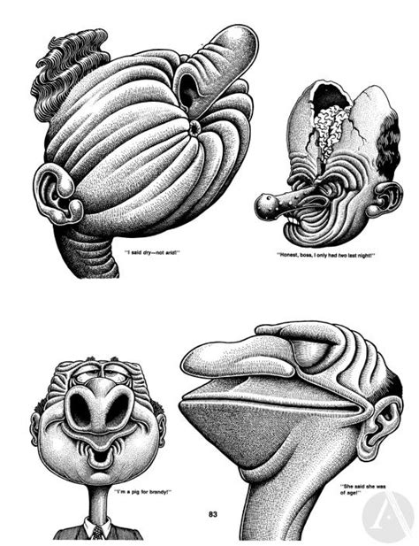 Basil Wolverton Retro Illustration Black And White Illustration