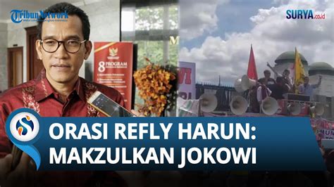 Orasi Refly Harun Di Demo Tolak Pemilu Curang Di Depan Gedung DPR RI