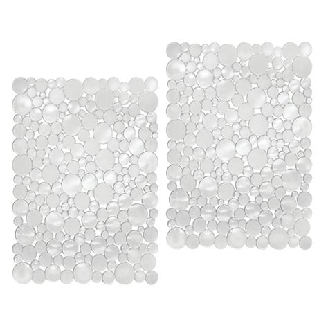 Mdesign Plastic Kitchen Farmhouse Sink Mat Bubble Design 2 Pack