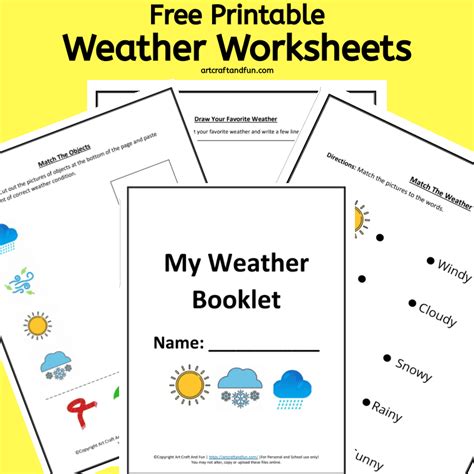 Free Weather Worksheet Pack For Prek And Kindergarten 8 Pages Tpt Worksheets Library