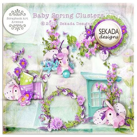 Free Baby Spring Scrap Kit