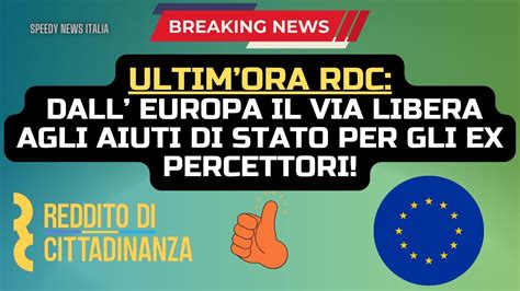 ULTIMORA RDC DALL EUROPA IL VIA LIBERA AGLI AIUTI DI STATO PER GLI