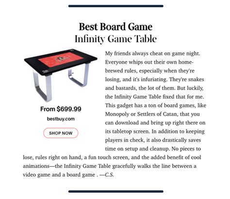 Infinity Game Table