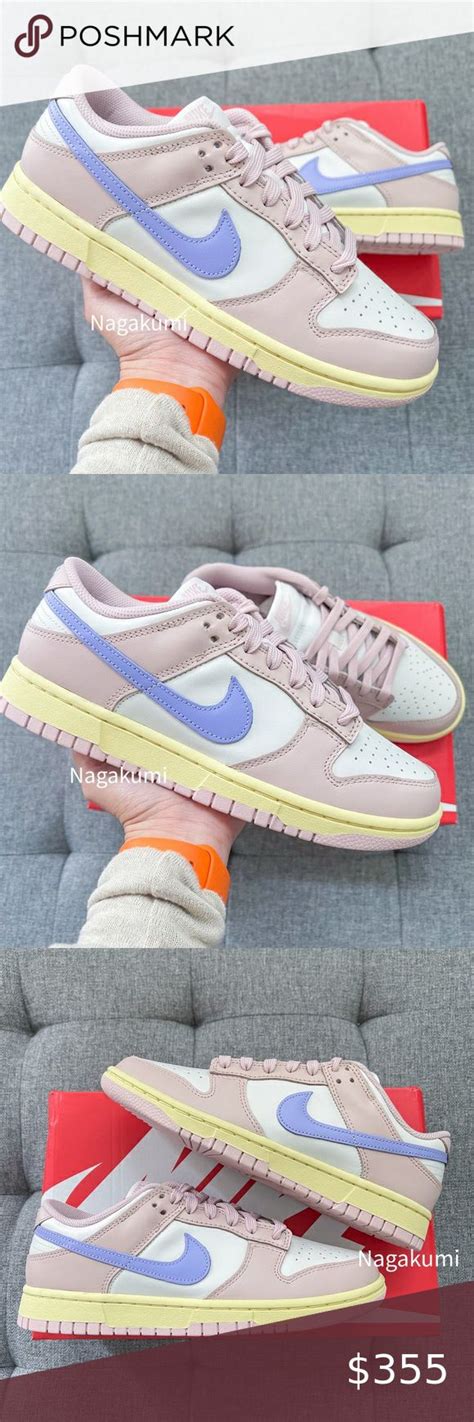 🐰 Nike Dunk Low White Pastel Pink Shoes Cherry Blossom Pink Shoes Clothes Design Shoes