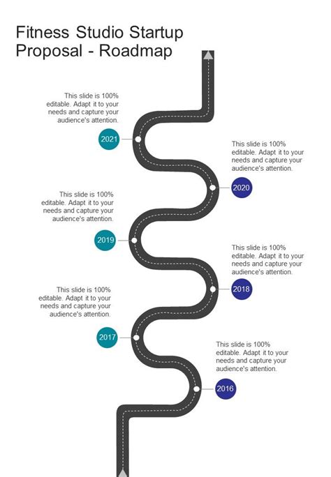 Fitness Studio Startup Proposal Roadmap One Pager Sample Example