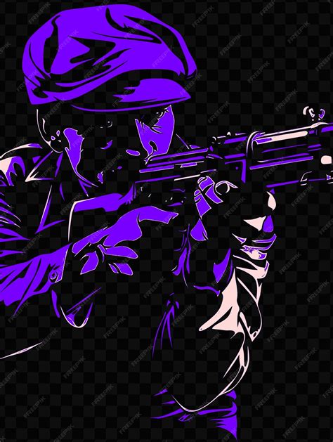 Premium PSD | Danish resistance fighter with a sten gun in a stealthy