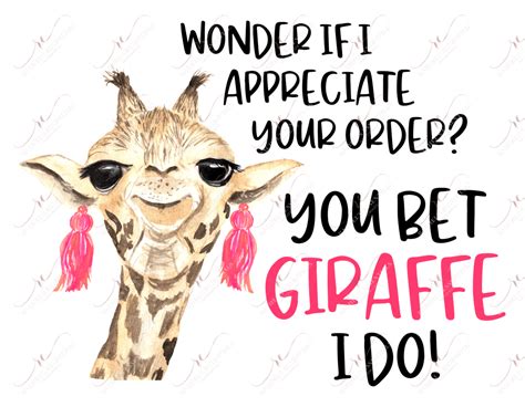 You Bet Giraffe I Do Sticker Set Rachels Essentials