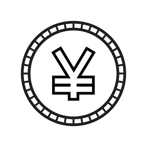 Japanese yen currency symbol coin. 11255654 Vector Art at Vecteezy