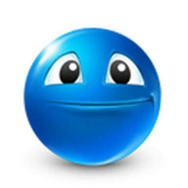 Blue Smiling Face Emoji