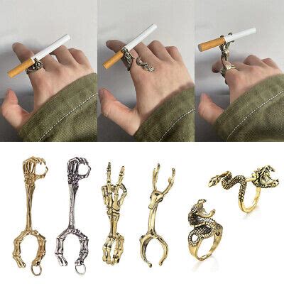 Zigarettenspitze Drachen Ring Rack Metall Raucher Finger Clip Hand