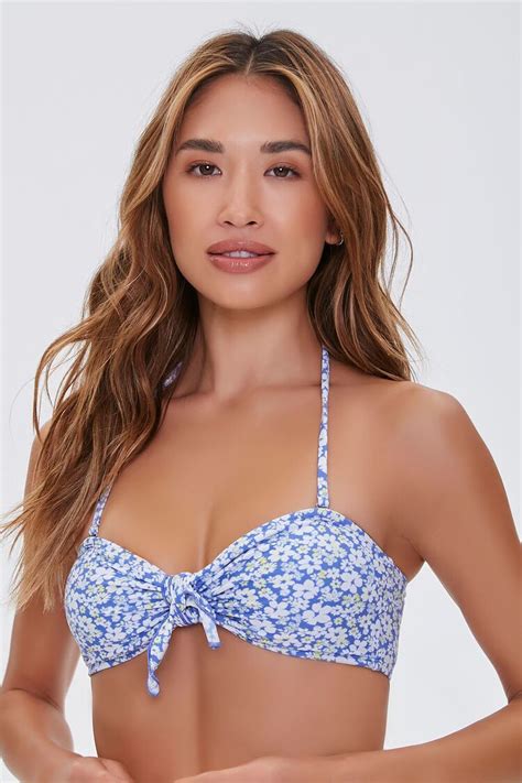 Floral Print Bikini Top