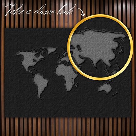 World Map Poster Digital Print World Map Detailed Textured - Etsy