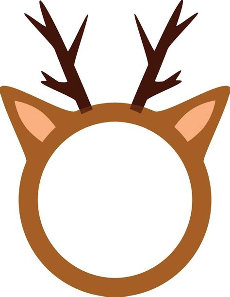 Pair of brown reindeer horns. 24837798 Vector Art at Vecteezy