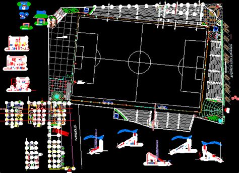 Pista De Atletismo En Autocad Librer A Cad