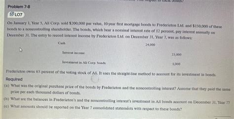 Solved On January 1 Year 5 Ali Corp Sold 200 000 Par Chegg