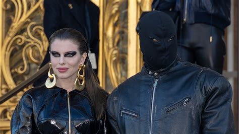 Kanye West and Julia Fox Wear Matching Leather Outfits in Paris