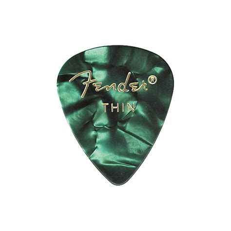 Fender 351 Premium Celluloid Guitar Picks 12 Pack Abalone Thin Guitar