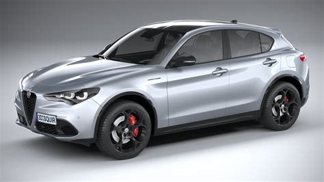 Alfa Romeo Stelvio 2023 3D Model 159 3ds Lwo Fbx C4d Obj Max